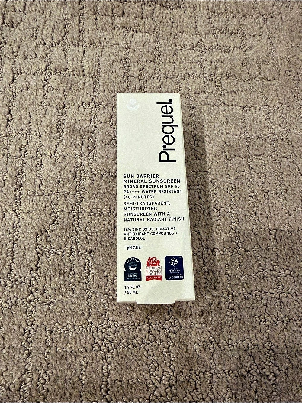Prequel Sun Barrier Mineral Sunscreen SPF 50 NWT